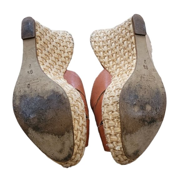 FRANCO BARBIERI - Wedge Platform - Leather and Straw Espadrille - Made in Italy - Picture 6 of 13